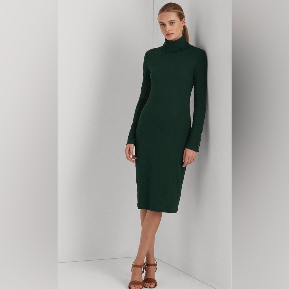 Ralph Lauren Dark Green Long Sleeve Dress